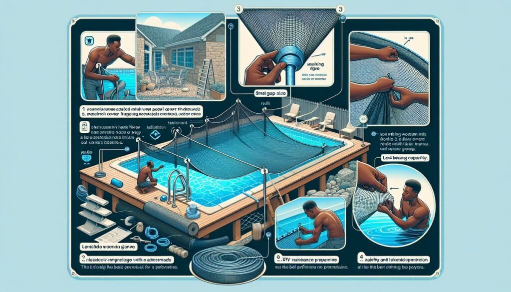 designer pool covers A poster showing how to build a swimming pool.