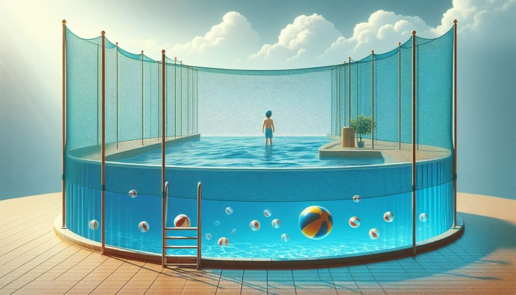 designer pool covers A swimming pool with a person in it.